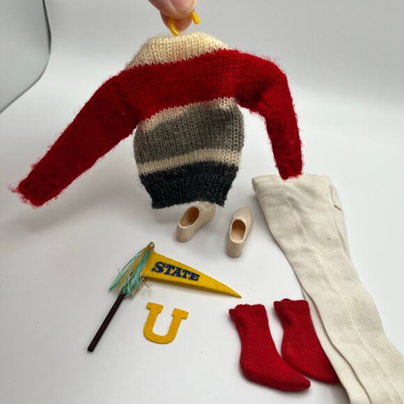 Vintage KEN #770 CAMPUS HERO Complete Japan TM NM Wool 60s Barbie School Outfit - Picture 9 of 11